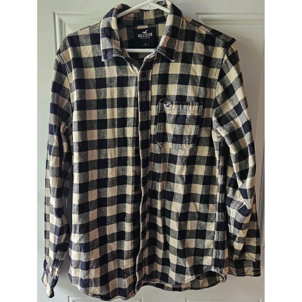 Hollister California Flannel Lumberjack Shirt Vintage Plaid‎ Mens Size Large